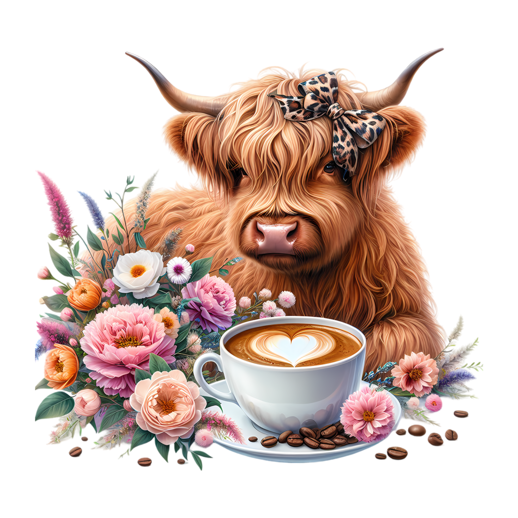 Stickers - Cute Highland Cow